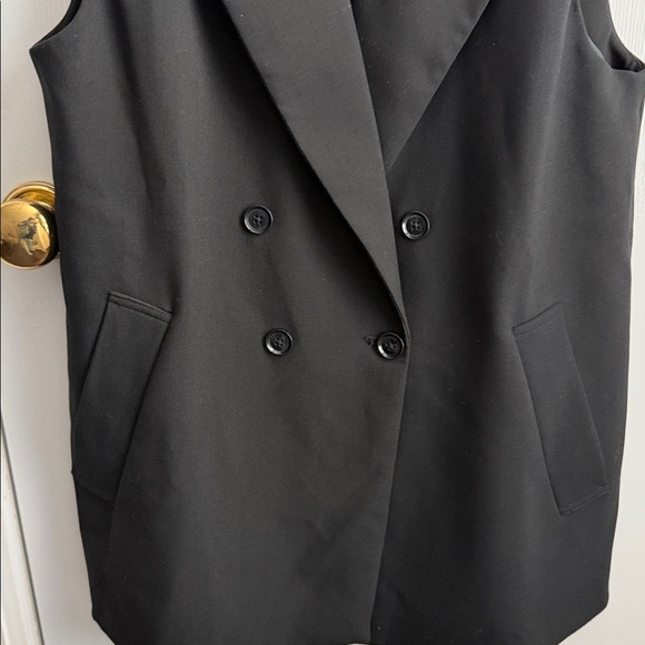 Banana Republic Double-Breasted Black Vest - Picture 2 of 7